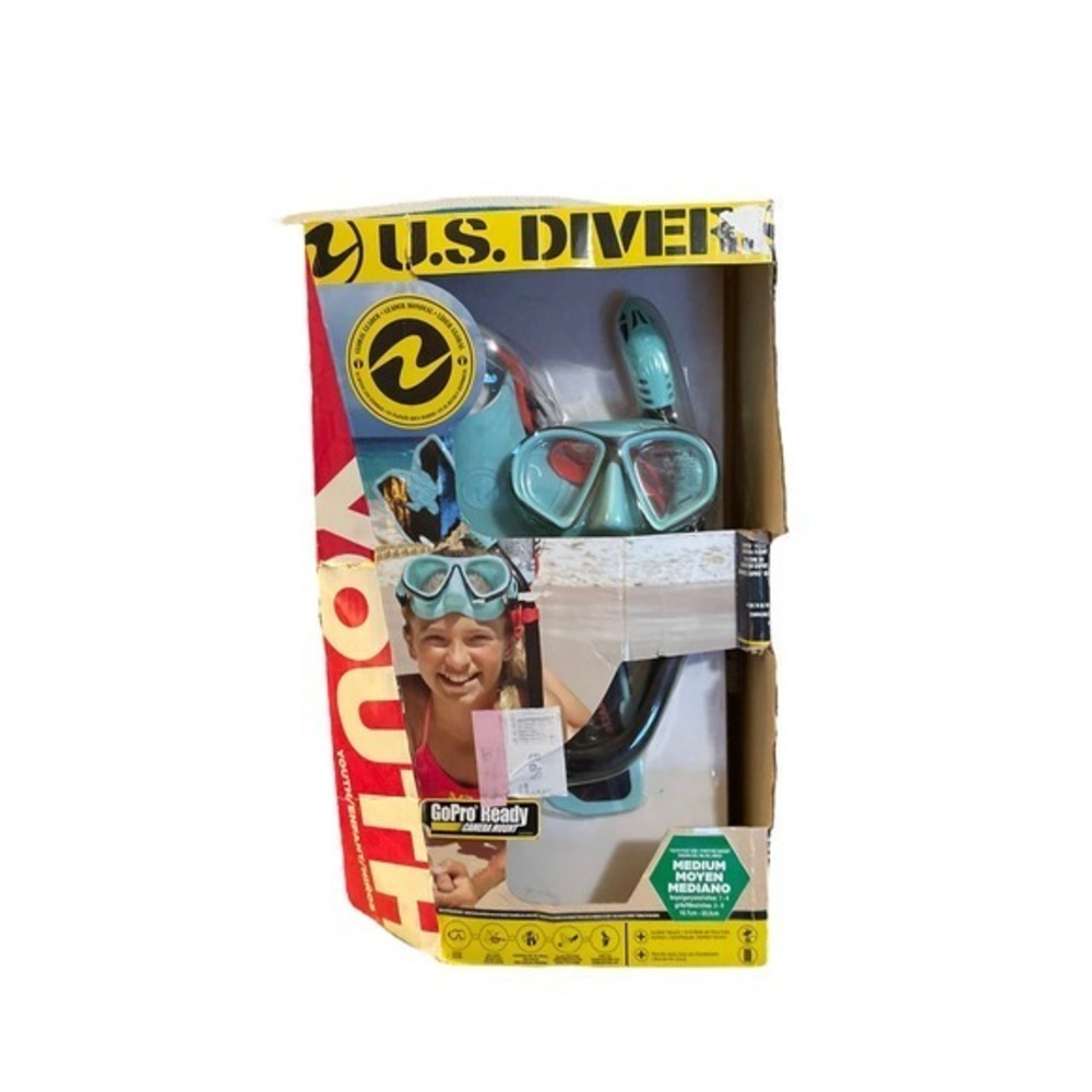 New US Divers Youth GoPro Ready Silicone Snorkeling Set Size M